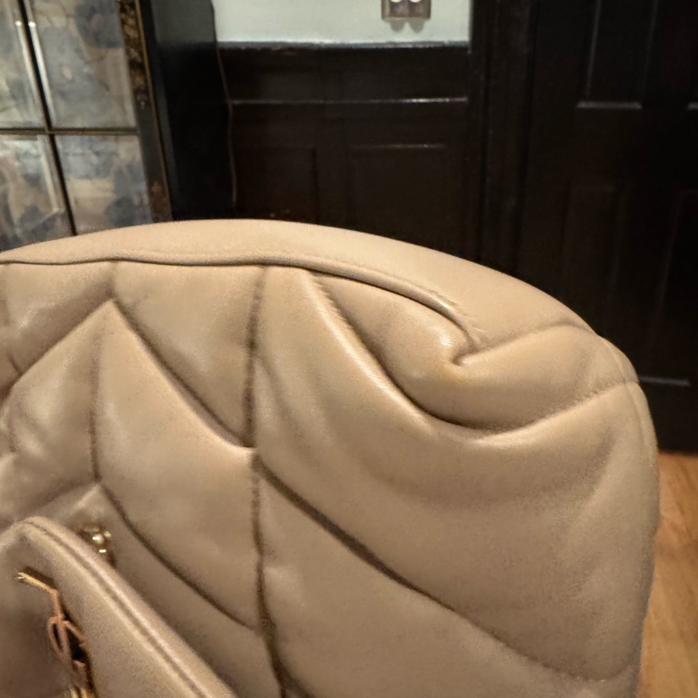 SALE!Authentic Yves Saint Laurent Quilted Shoulder Bag Gold LouLou puffer medium - Picture 9 of 12